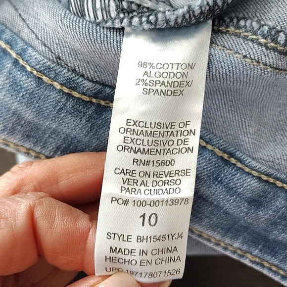 Democracy Ab Solution Denim Jeans Size 10 Straight Leg Ankle Mid To High Waist - Picture 4 of 5